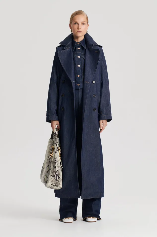 Coats Women DENIM TRENCH INDIGOS Scanlan Theodore
