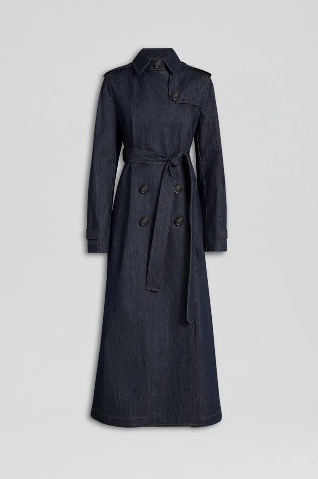 Coats Women DENIM TRENCH INDIGOS Scanlan Theodore Coats Women DENIM TRENCH INDIGOS Scanlan Theodore