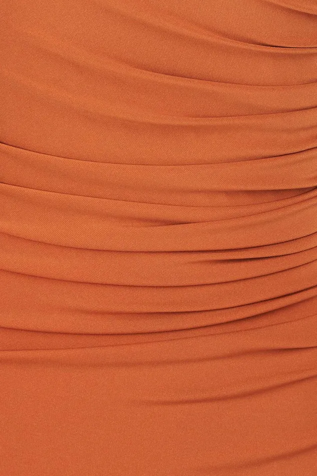 Cocktail Women Halston Aliana Dress In Jersey Amber Cocktail Women Halston Aliana Dress In Jersey Amber