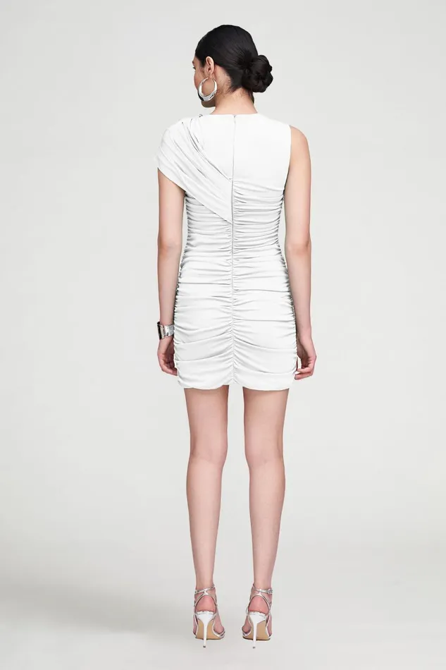 Cocktail Women Halston Sarina Dress In Jersey Chalk