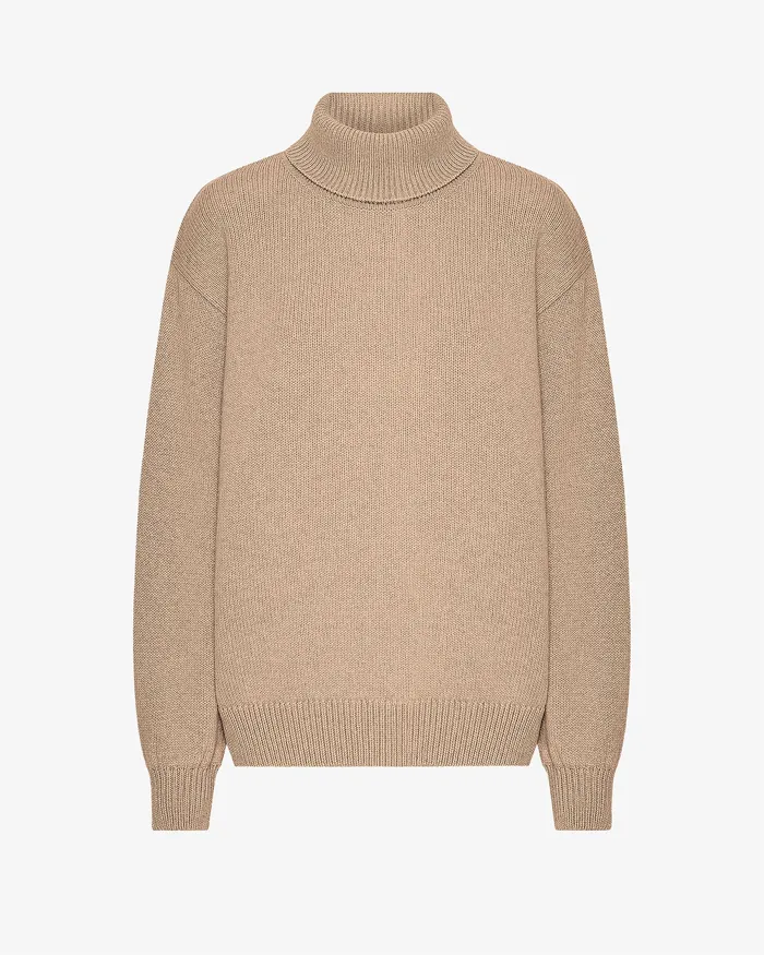 Colorfulstandard Knit Sweaters Women Merino Wool Turtleneck 8211 Honey Beige