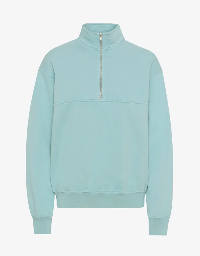 Colorfulstandard Organic Quarter Zip 8211 Teal Blue Women Quarter Zips