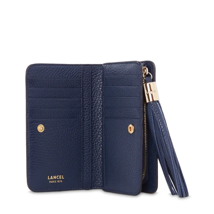 Compact Rectangular Zipped Wallet Petrol Women Lancel Purse Compact Rectangular Zipped Wallet Petrol Women Lancel Purse