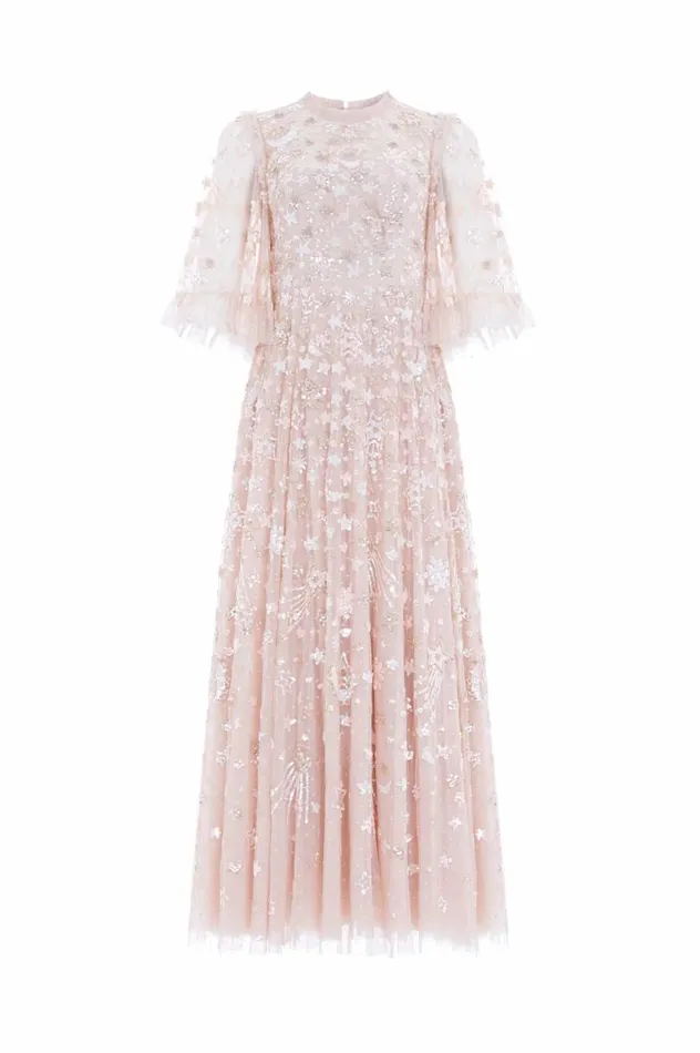 Constellation Gloss Ankle Gown Beige Women Needle and Thread Dresses