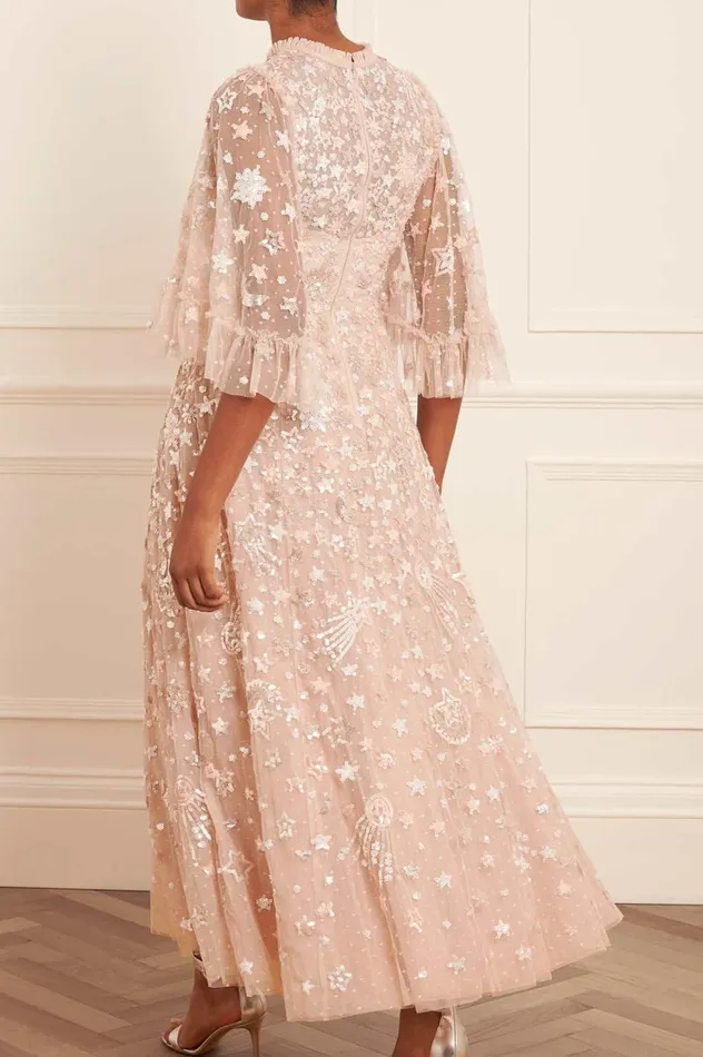 Constellation Gloss Ankle Gown Beige Women Needle and Thread Dresses