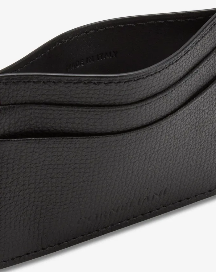 Corneliani Bags And Small Leather Goods Black Textured Leather Card Holder For Men 8211 Men