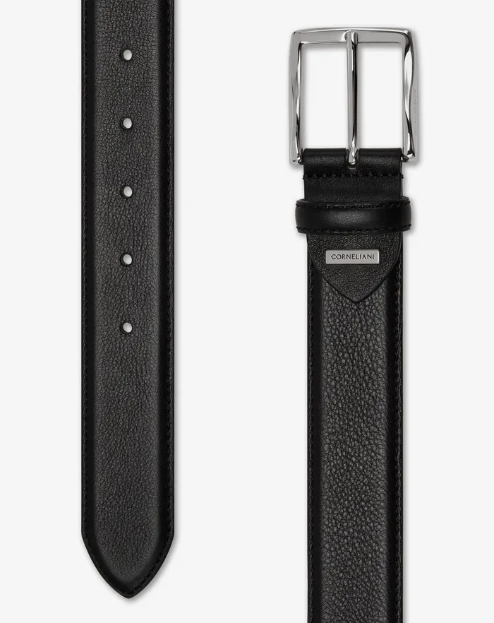 Corneliani Belts And Gloves Black Super Soft Nappa Leather Belt For Men 8211 Men