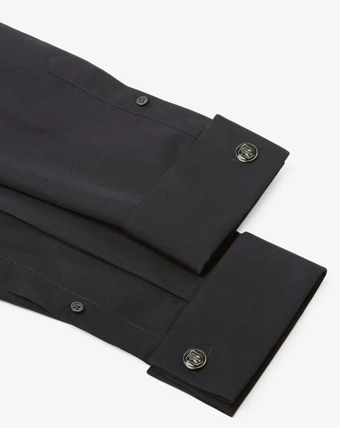 Corneliani Ceremony And Events Black Cotton Poplin Evening Shirt 8211 Men