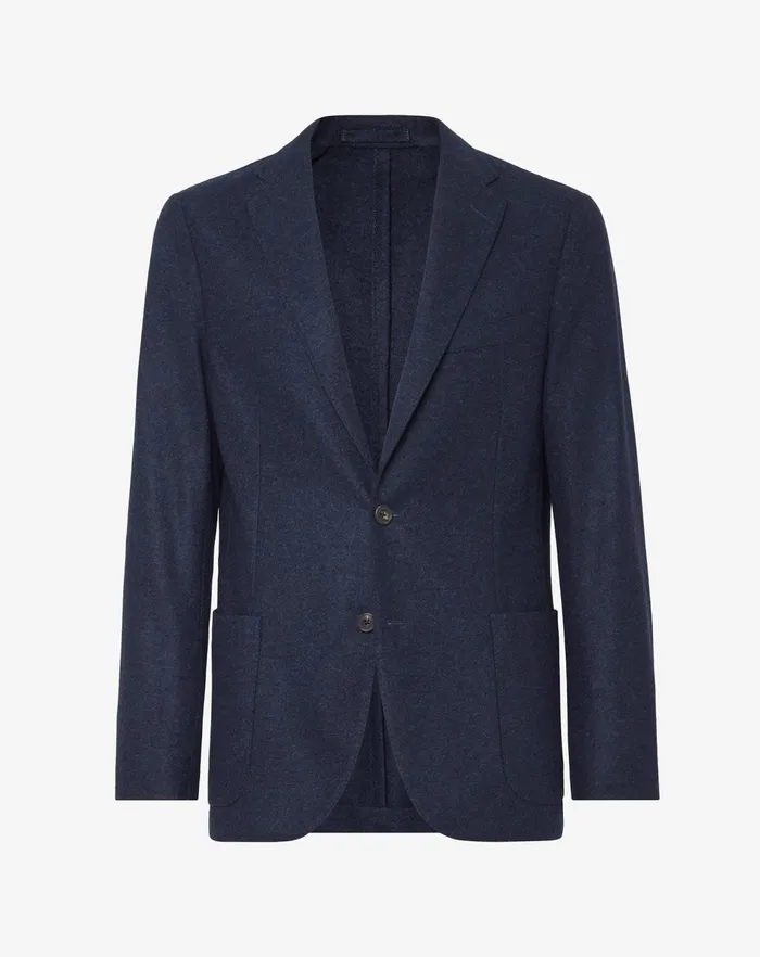 Corneliani Jackets Navy Blue 2button Jersey Wool Jacket 8211 Men