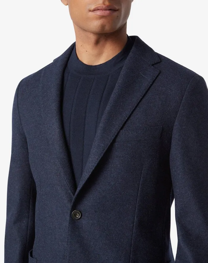 Corneliani Jackets Navy Blue 2button Jersey Wool Jacket 8211 Men