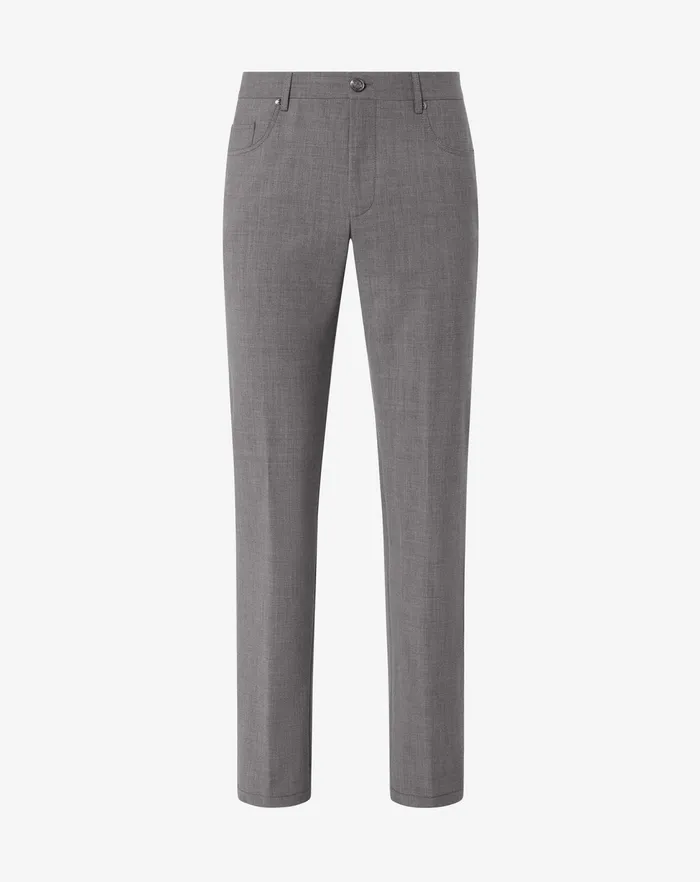 Corneliani Jeans and Slacks Grey Cotton And Cashmere 5pockets Trousers 8211 Men