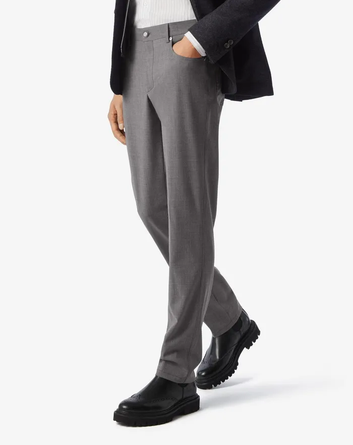 Corneliani Jeans and Slacks Grey Cotton And Cashmere 5pockets Trousers 8211 Men