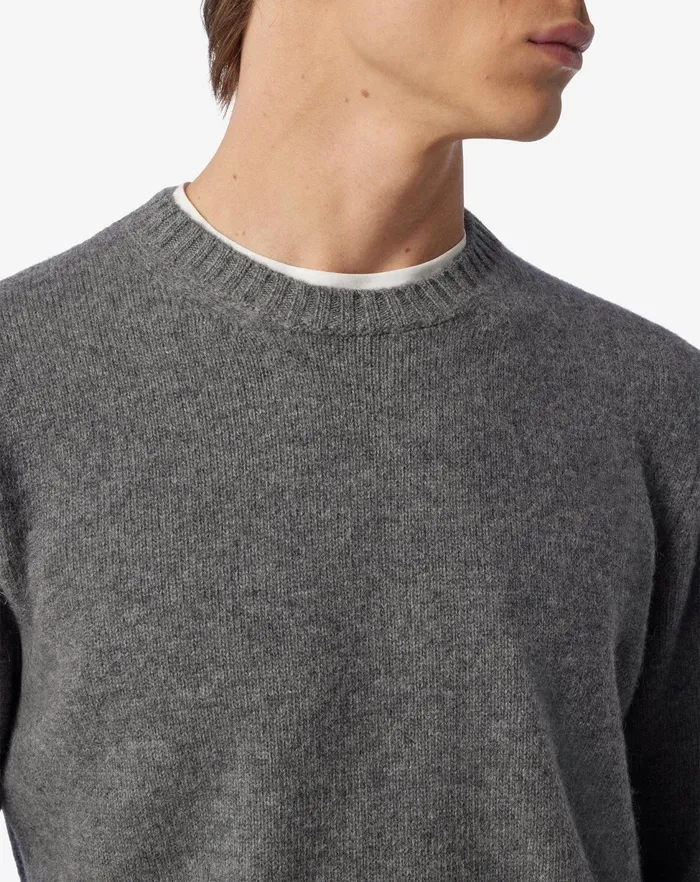 Corneliani Knitwear Grey Wool And Alpaca Crewneck Sweater 8211 Men