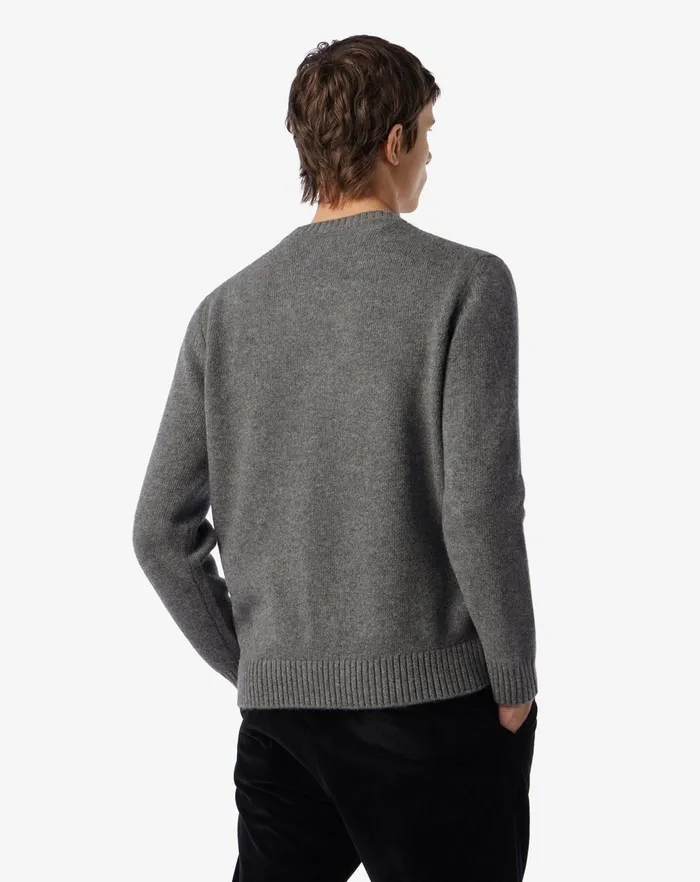 Corneliani Knitwear Grey Wool And Alpaca Crewneck Sweater 8211 Men