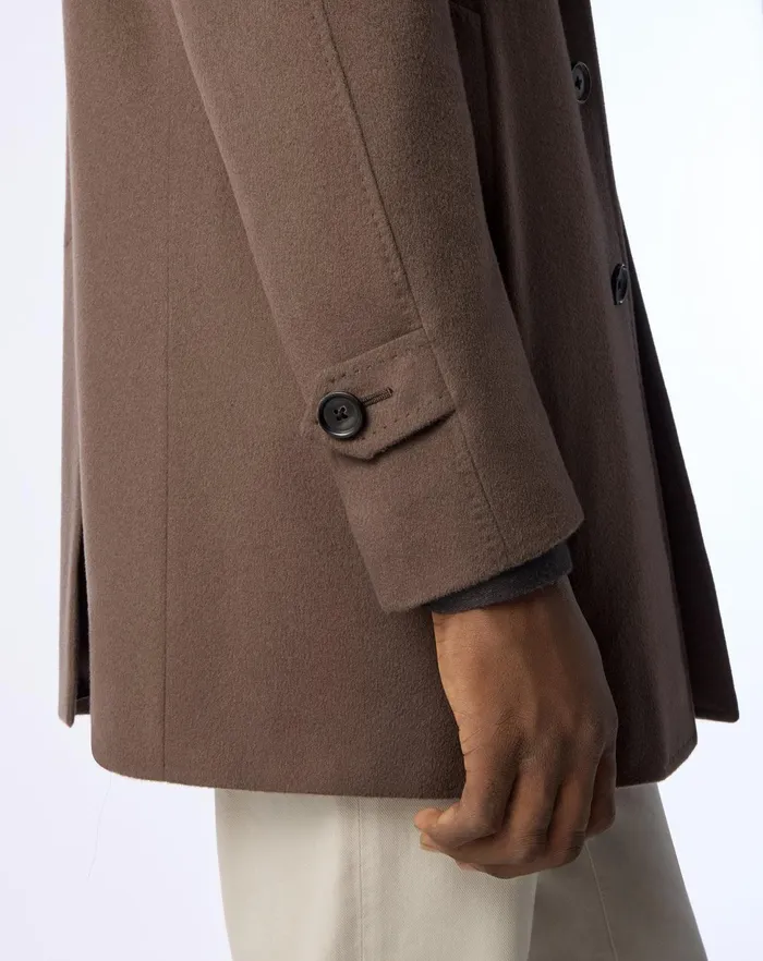 Corneliani Outerwear And Coats Brown Pure Wool Beaver Coat For Men 8211 Men