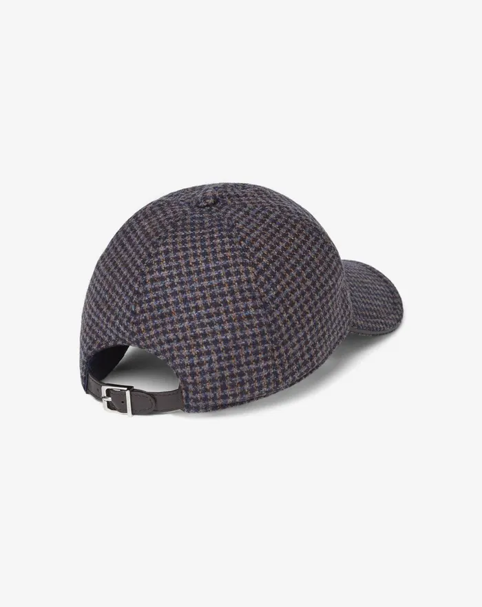Corneliani Scarves And Hats Blue And Brown Wool And Cashmere Baseball Cap For Men 8211 Men