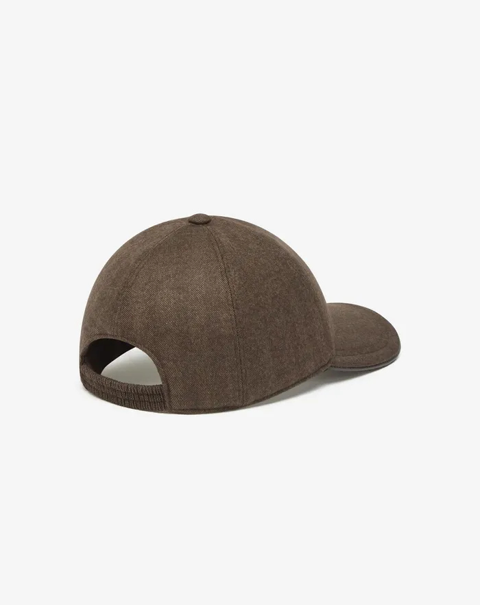 Corneliani Scarves And Hats Brown Wool And Cashmere Baseball Cap For Men 8211 Men