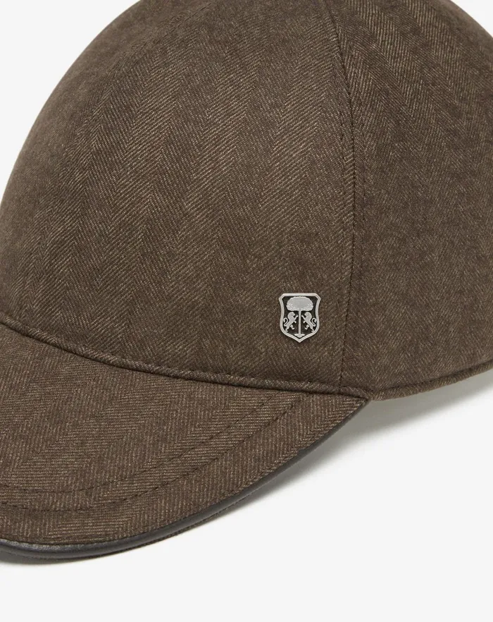 Corneliani Scarves And Hats Brown Wool And Cashmere Baseball Cap For Men 8211 Men