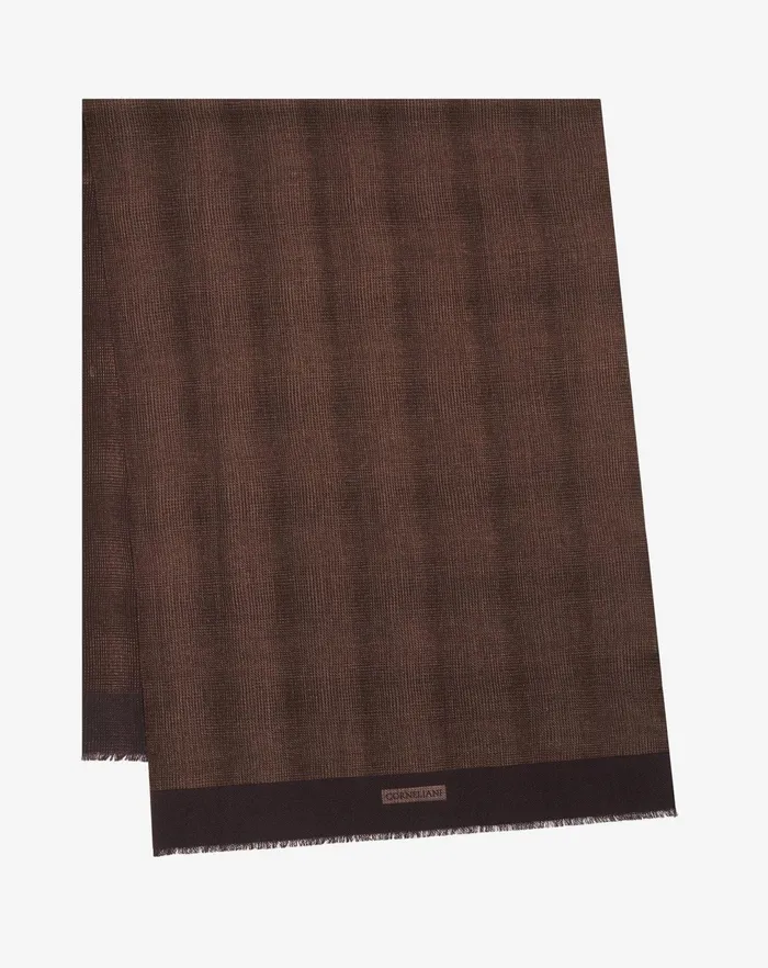 Corneliani Scarves And Hats Burgundy Printed Wool Scarf For Men 8211 Men