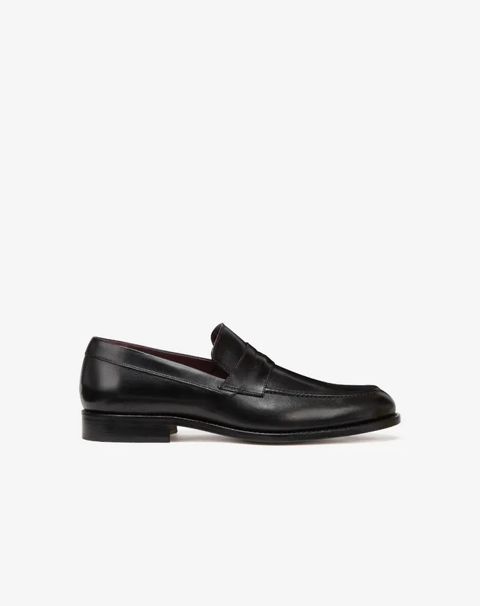 Corneliani Shoes Black Calfskin Slip Ons 8211 Men