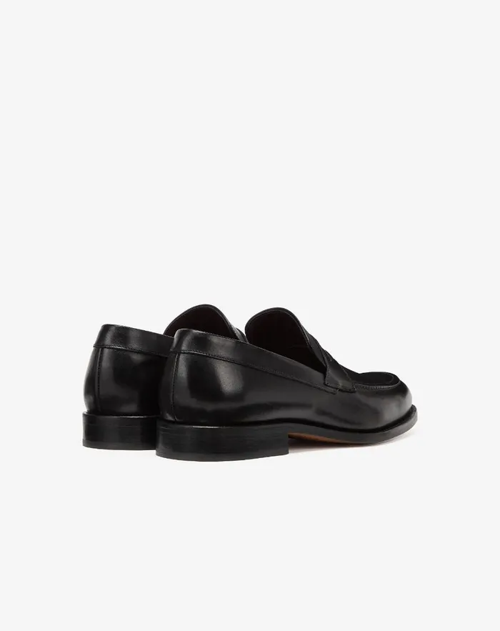 Corneliani Shoes Black Calfskin Slip Ons 8211 Men