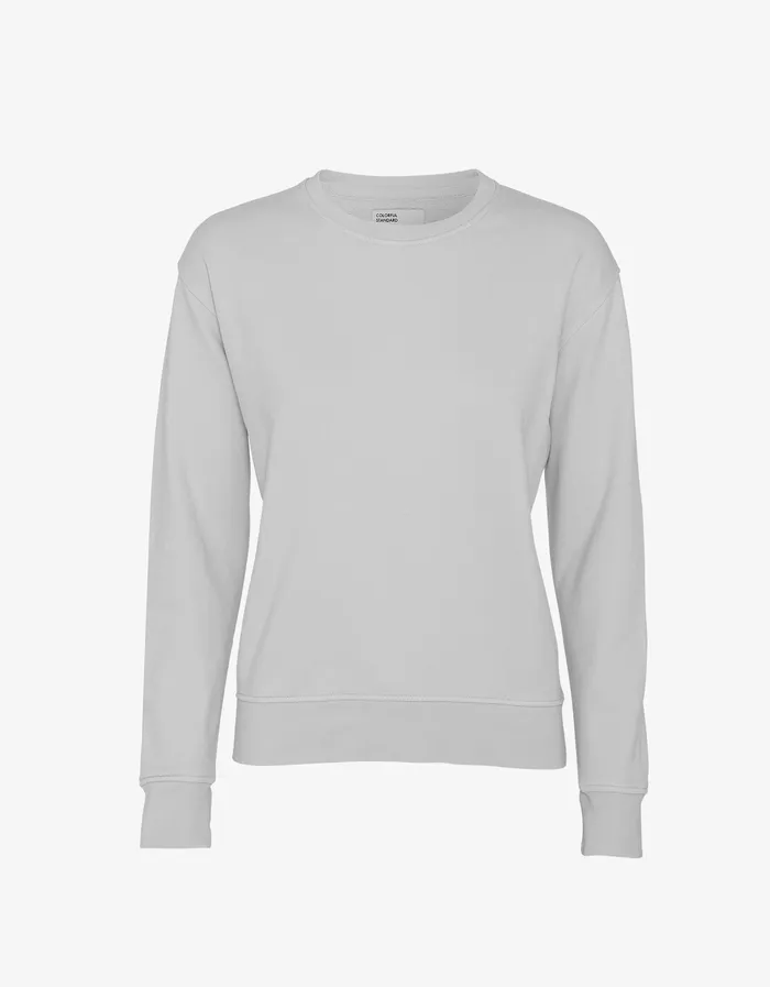Crewneck Sweatshirts Women Colorfulstandard Women Classic Organic Crew 8211 Limestone Grey