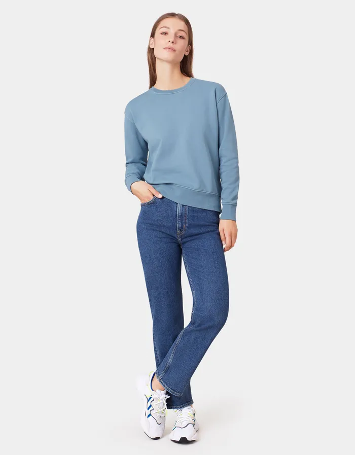 Crewneck Sweatshirts Women Colorfulstandard Women Classic Organic Crew 8211 Limestone Grey