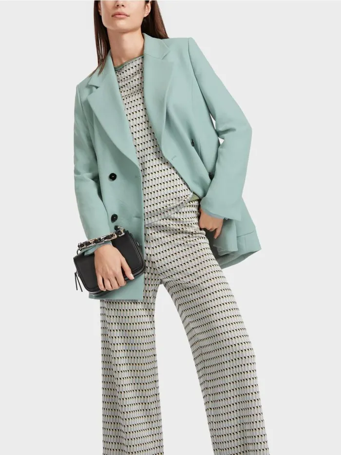 Damen Marc Cain Blazer Blazer Im CrinkleLook Dark Sky Blue