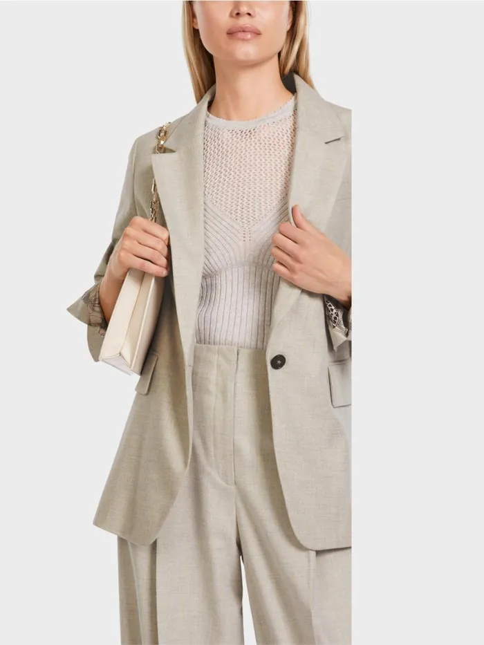 Damen Marc Cain Blazer Blazer Mit Lurex 034Rethink Together034 Dark Sand