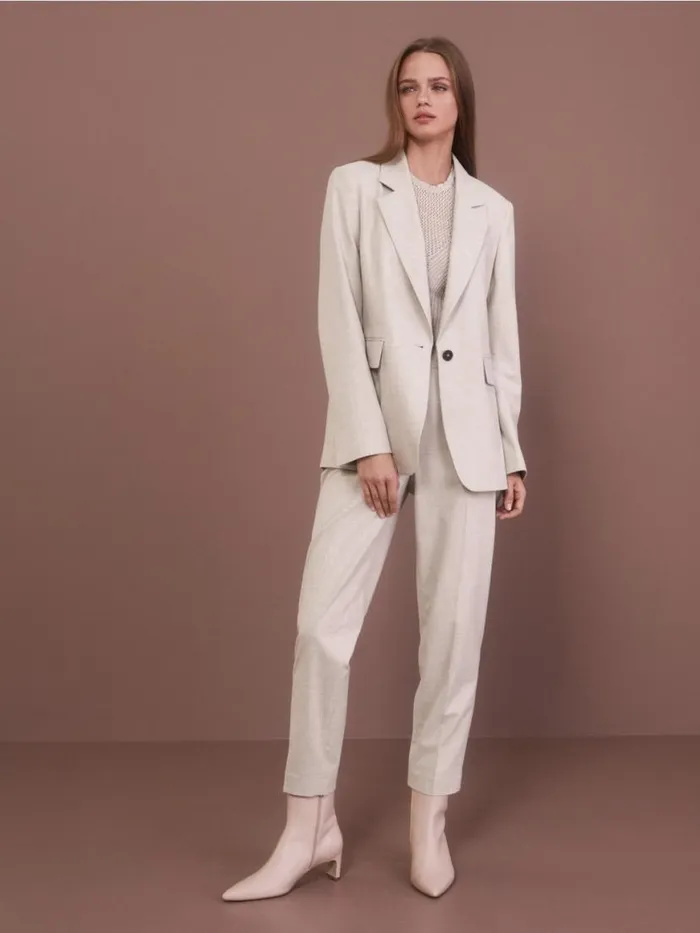 Damen Marc Cain Blazer Blazer Mit Lurex 034Rethink Together034 Dark Sand