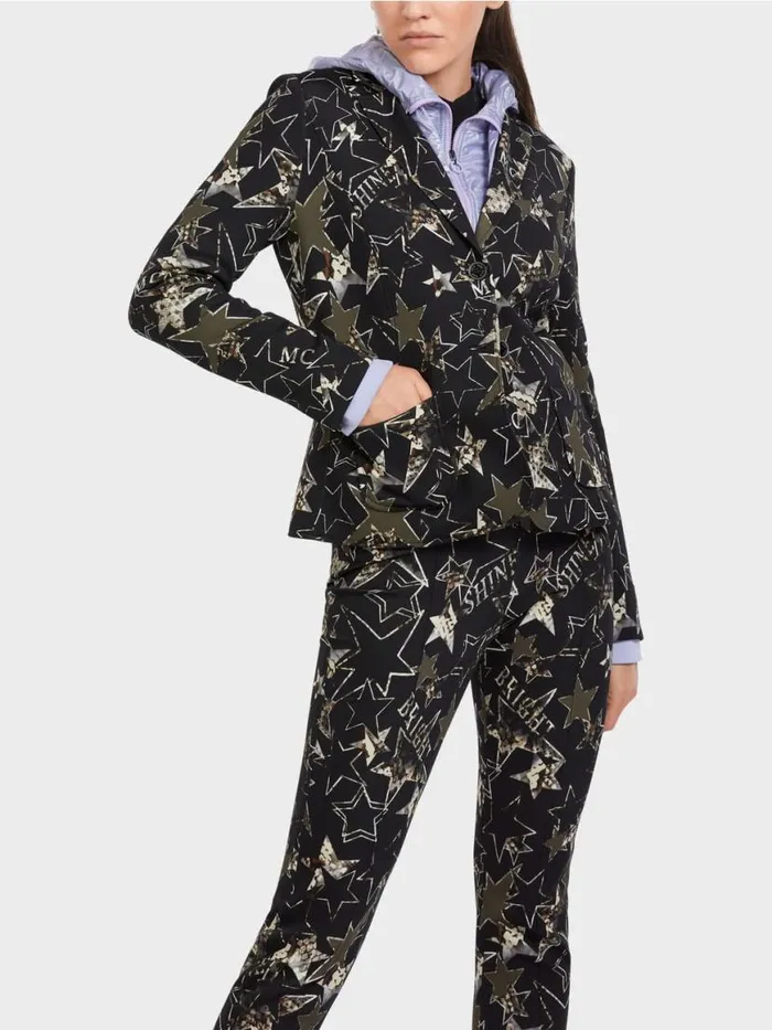 Damen Marc Cain Blazer Blazer Mit SternenPrint Bright Terra