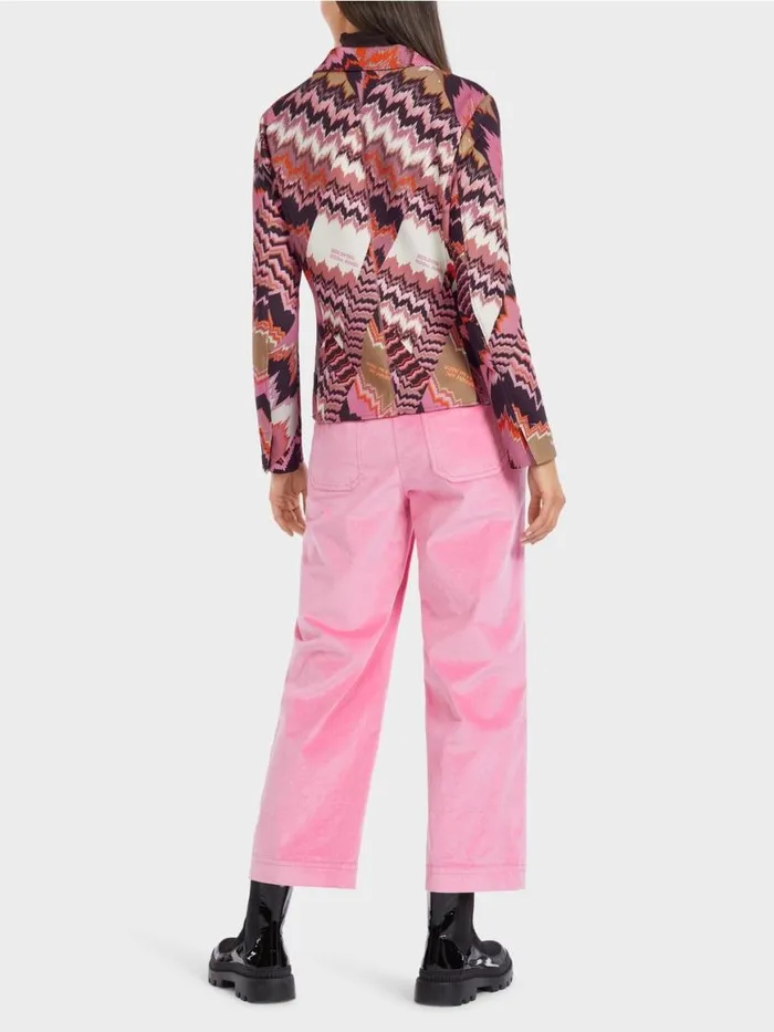 Damen Marc Cain Blazer Bunt Bedruckter Blazer Bright Orchid