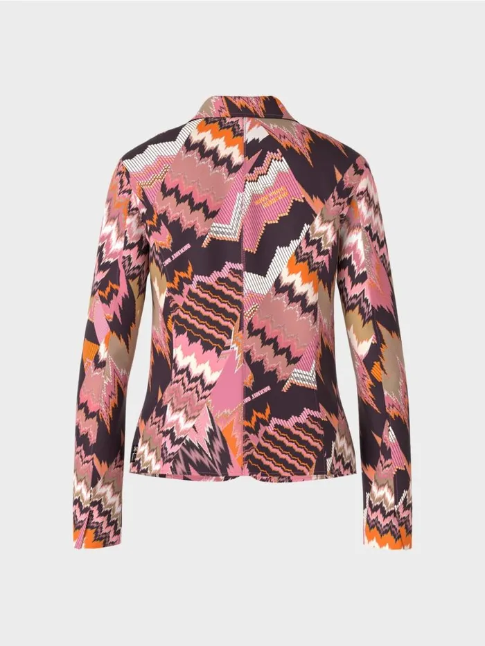 Damen Marc Cain Blazer Bunt Bedruckter Blazer Bright Orchid