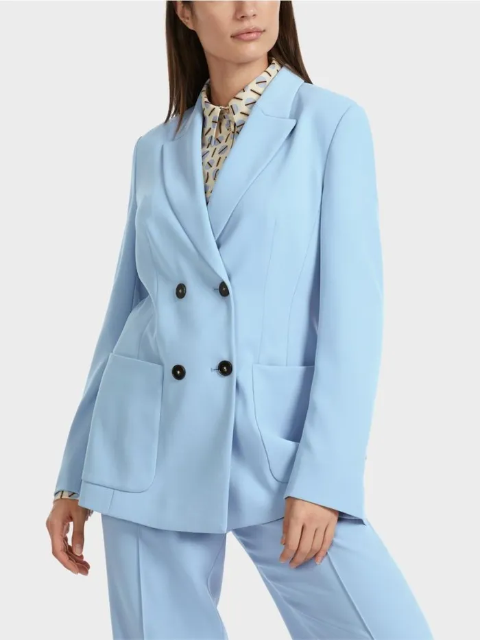 Damen Marc Cain Blazer Langer Blazer Dark Summer Sky