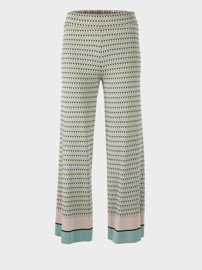 Damen Marc Cain Hosen Pants Knitted In Germany Dark Sky Blue