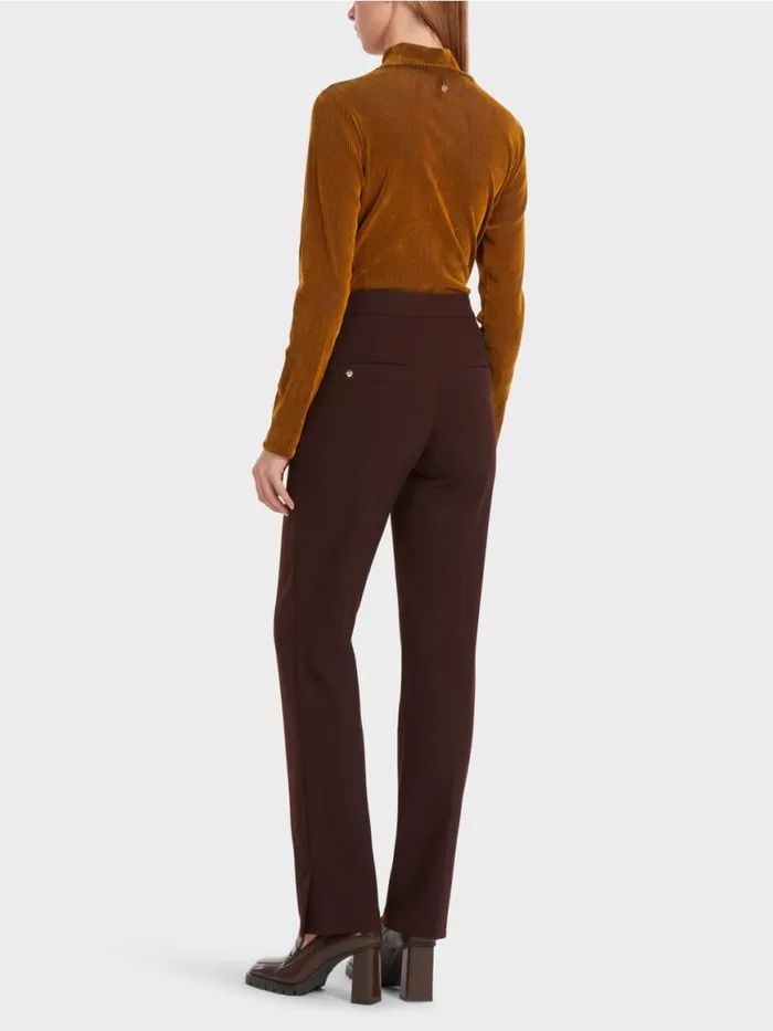 Damen Marc Cain Hosen StretchPants FENDOU Mit Bgelfalte Dark Wood