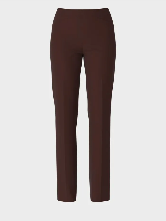Damen Marc Cain Hosen StretchPants FENDOU Mit Bgelfalte Dark Wood