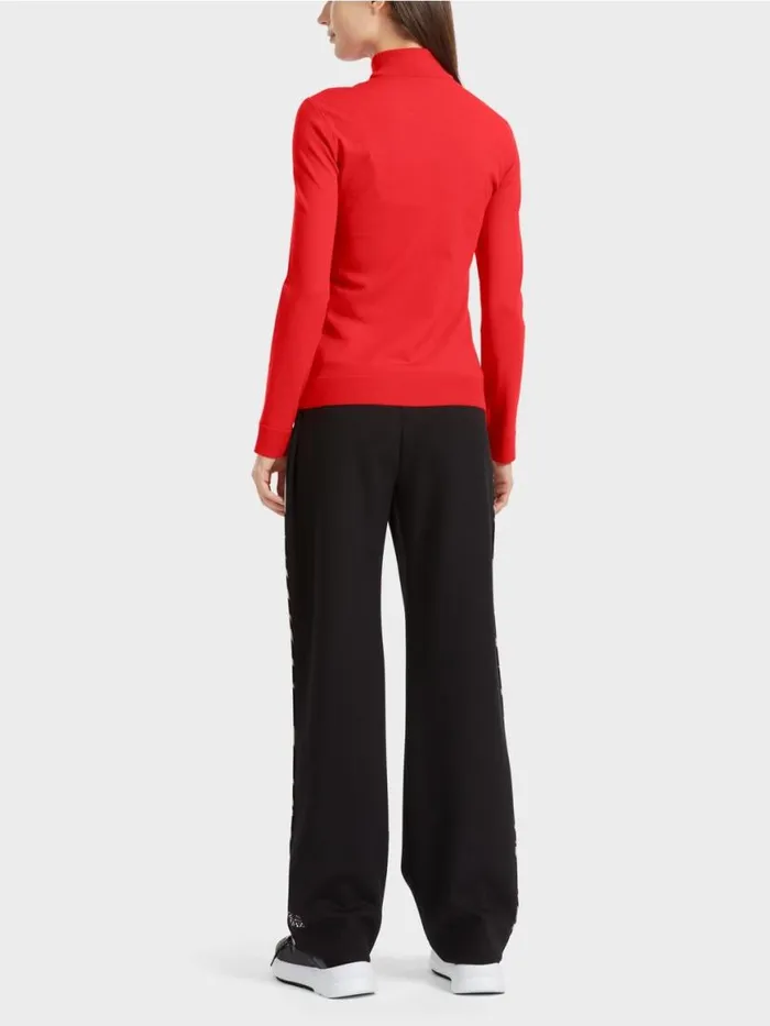 Damen Marc Cain Pullover and Sweatshirts FeinstrickPullover 034Rethink Together034 Campari