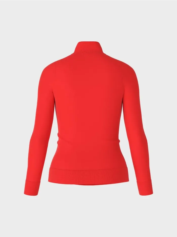 Damen Marc Cain Pullover and Sweatshirts FeinstrickPullover 034Rethink Together034 Campari