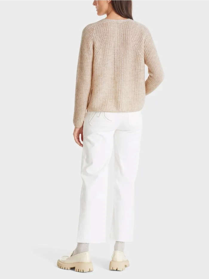 Damen Marc Cain Pullover and Sweatshirts VPullover 100 Made In Germany Almond Milk