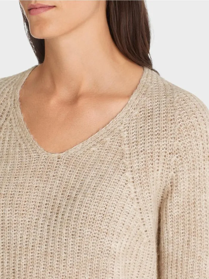 Damen Marc Cain Pullover and Sweatshirts VPullover 100 Made In Germany Almond Milk