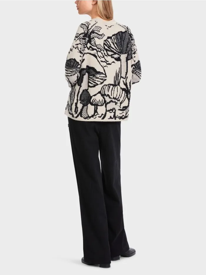 Damen Marc Cain Strick Gemusterter Sweater 034Rethink Together034 Soft Blossom