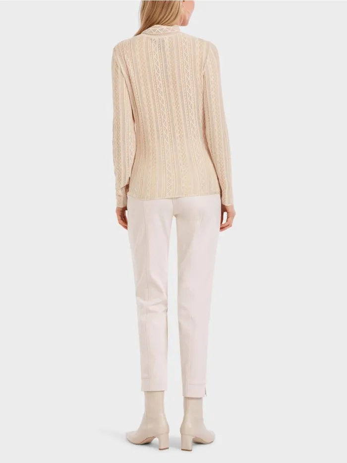 Damen Marc Cain Strick Krpernaher Sweater Knitted In Germany Soft Blossom