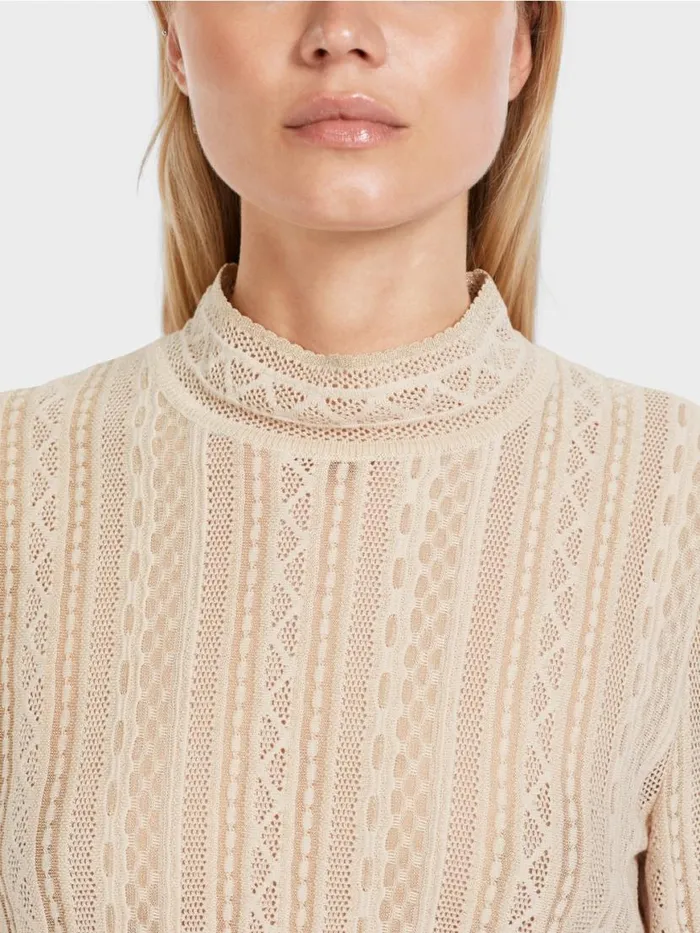 Damen Marc Cain Strick Krpernaher Sweater Knitted In Germany Soft Blossom
