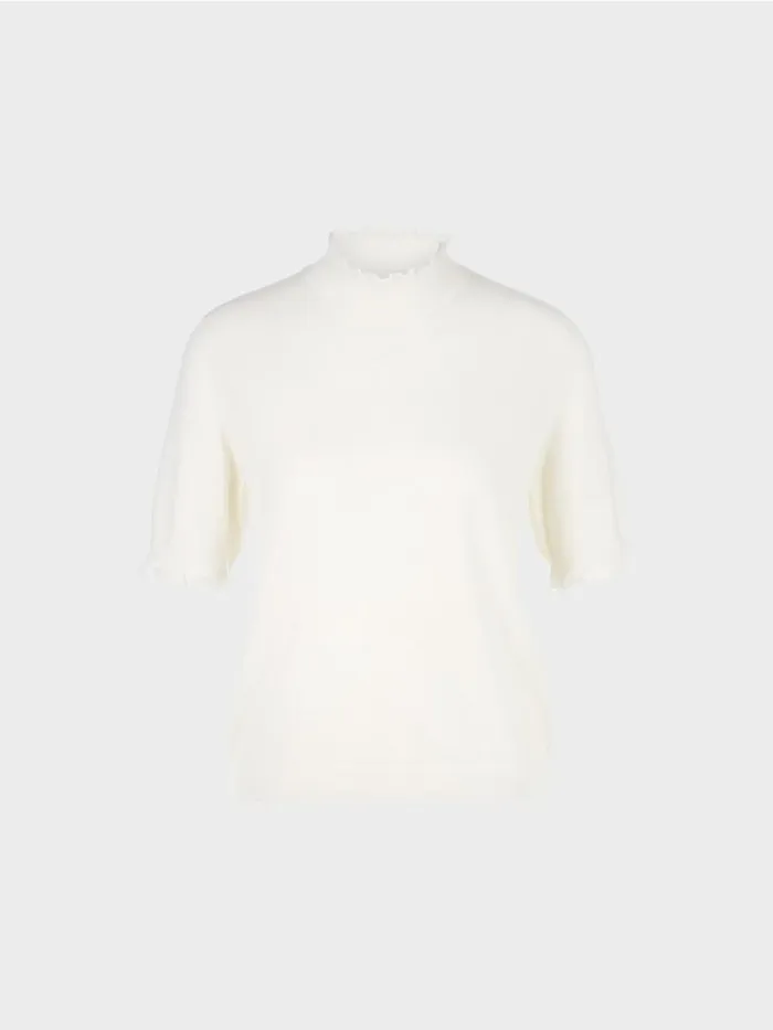 Damen Marc Cain Strick Sweater Mit Glitzer 034Rethink Together034 Offwhite