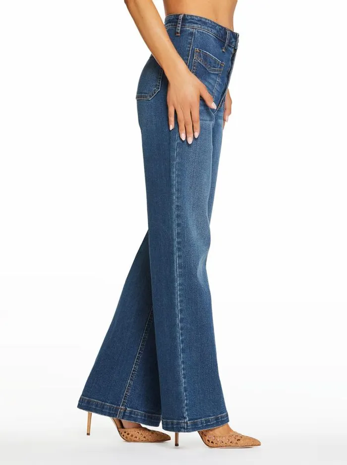 Denim Clothing Jessica Simpson Tease High Rise Wide Leg In Midnight Games