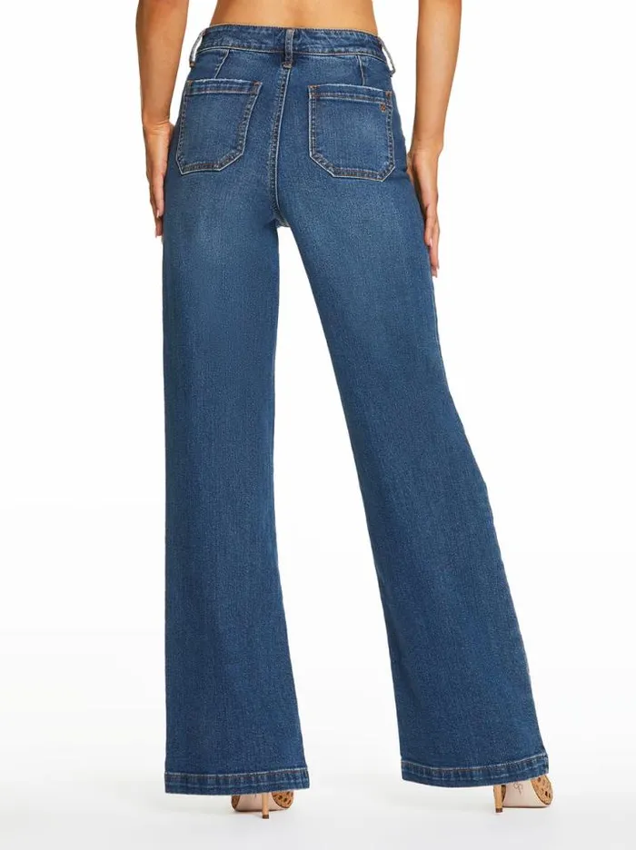 Denim Clothing Jessica Simpson Tease High Rise Wide Leg In Midnight Games