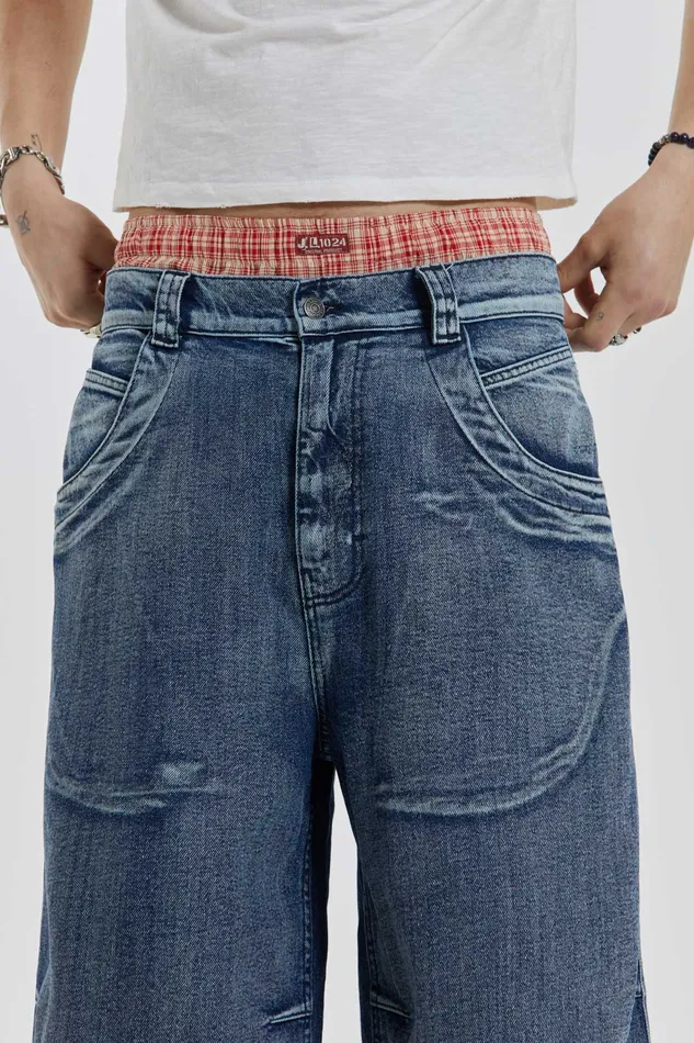 Denim Men Jaded London Shop Axle Acid Wash Denim Jorts