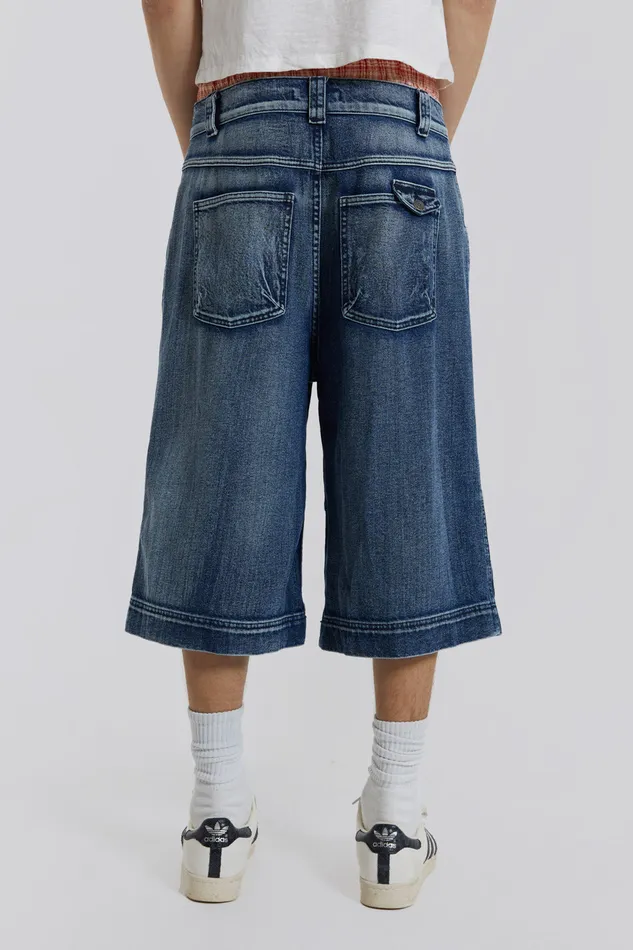 Denim Men Jaded London Shop Axle Acid Wash Denim Jorts