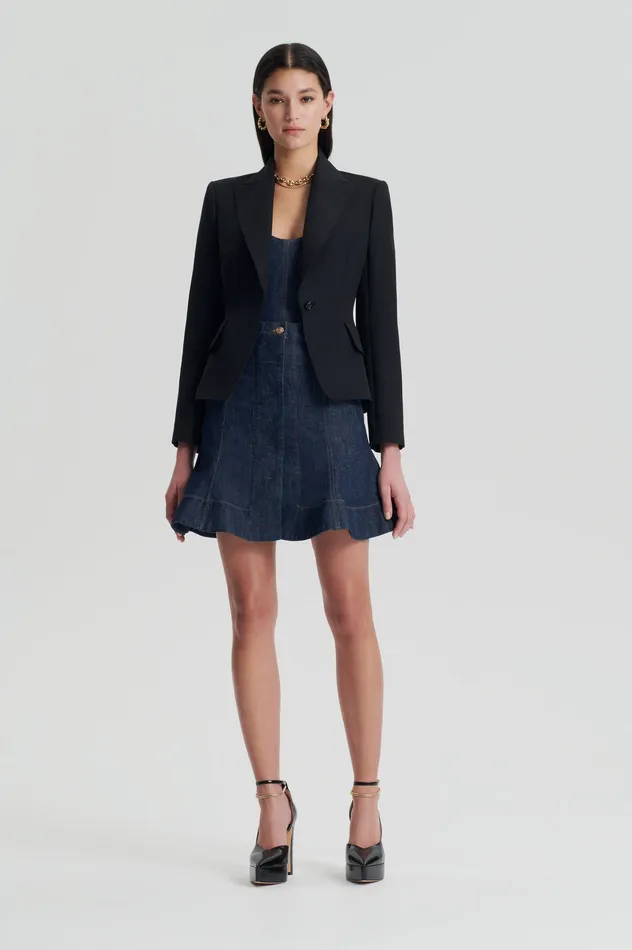 DENIM SKATER SKIRT INDIGO Women Skirts Scanlan Theodore